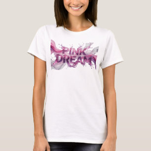 Snappy Paarse ROZE DROOM Draagbare Kunst T-shirt