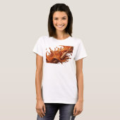 Snappy Red ABSTRACT ART Statement T-shirt (Voorkant volledig)