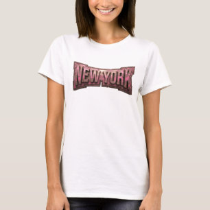 Snappy Red NEW YORK Artistiek Motief T-shirt