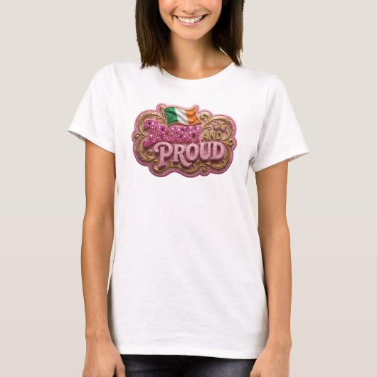 Snappy Roze IERS EN TROTS T-shirt (Voorkant)