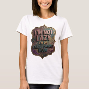 Snappy Roze IK BEN NIET LUI, IK STA IN ENERGIEBESP T-shirt