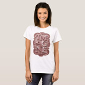 Snappy Roze IMAGINE Tekst Design T-shirt (Voorkant volledig)