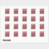 Snappy Roze QUEENS NYC Vierkante Sticker (Vel)