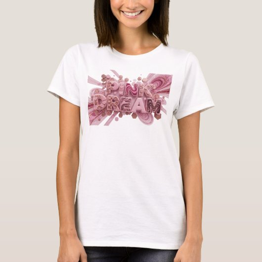 Snappy Roze ROZE DROOM Statement T-shirt (Voorkant)