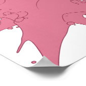 Snappy Roze ROZE SPAT Text Ontwerp Poster (Hoek)