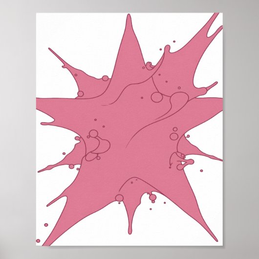 Snappy Roze ROZE SPAT Text Ontwerp Poster (Voorkant)