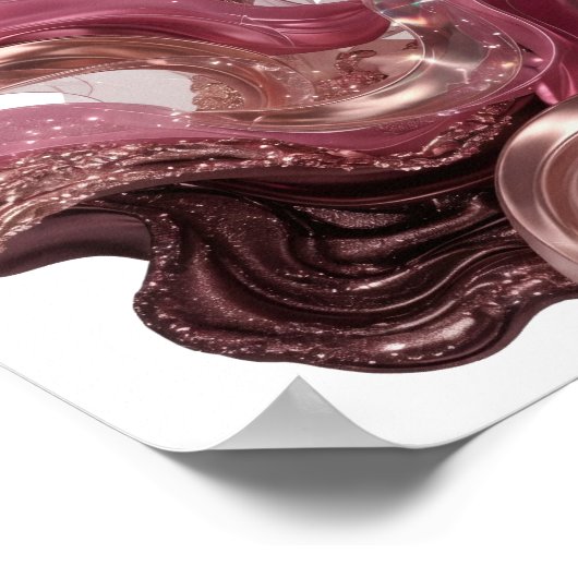 Snappy Silver ABSTRACTE KUNST Modeprint v2 Poster (Hoek)