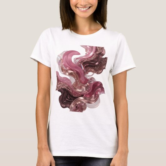 Snappy Silver ABSTRACTE KUNST Modeprint v2 T-shirt (Voorkant)