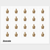 Snappy Silver GELDZAK Decal Kunst Vierkante Sticker (Vel)
