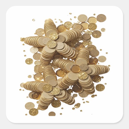 Snappy Silver GEMS OF ABUNDANCE Stickerontwerp Vierkante Sticker (Voorkant)