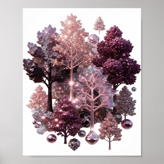Snappy Silver GLOEIEND BOMEN Poster (Voorkant)