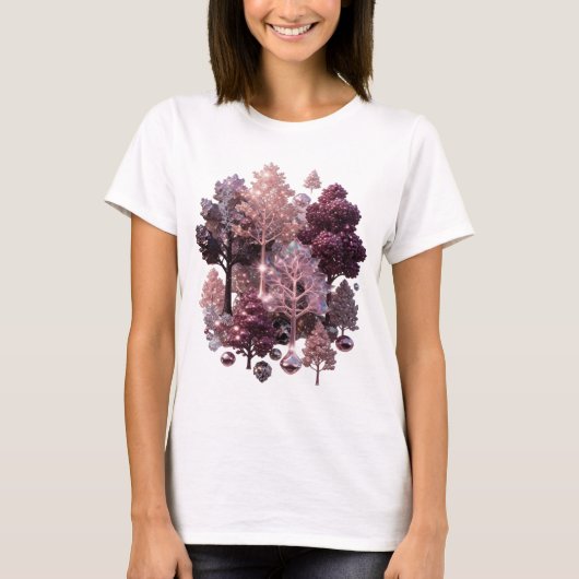 Snappy Silver GLOWING TREES Citat Shirt (Voorkant)