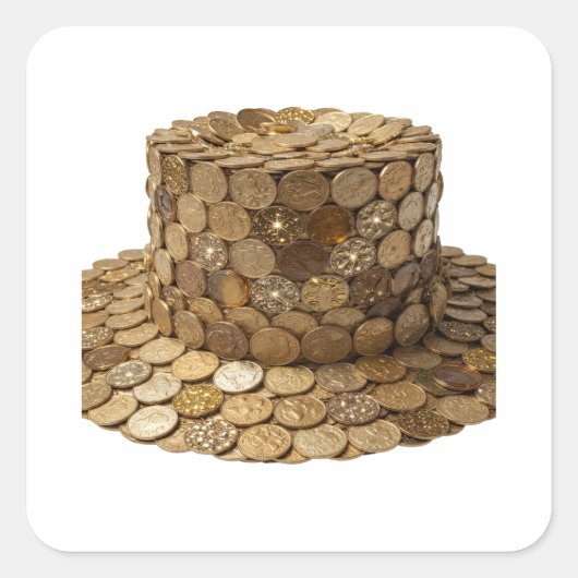 Snappy Silver GOLDEN COINS HAT Sticker Print (Voorkant)