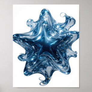 Snappy Silver WATER STAR Aangepast ontwerp Poster