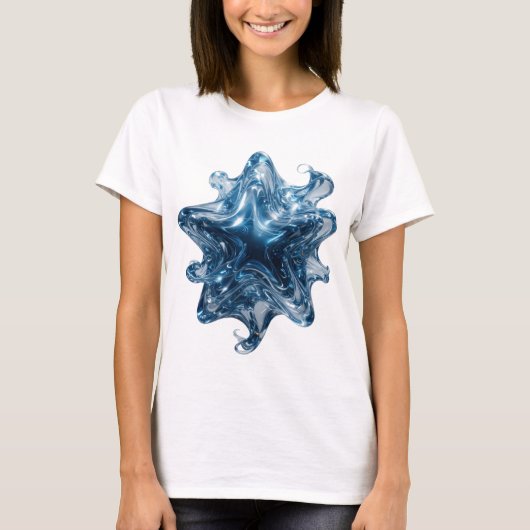 Snappy Silver WATER STAR Aangepast ontwerp T-shirt (Voorkant)