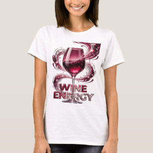 Snappy Silver WINE ENERGY Modern Design T-shirt