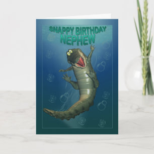Snappy Verjaardag Happy Crocodile Onderwater Uitzi Kaart