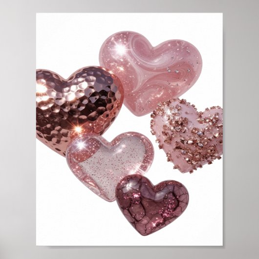 Snappy Zilver ABSTRACTE KUNST Modeprint Poster (Voorkant)