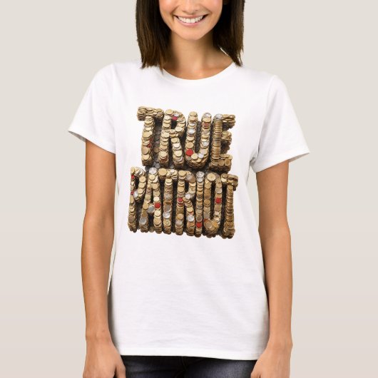 Snappy Zilver TRUE PATRIOT Design T-shirt (Voorkant)