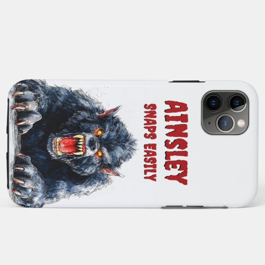 Snaps Gemakkelijk Weerwolf Halloween Monster Desig Case-Mate iPhone Case (Achterkant (horizontaal))