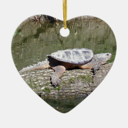 Snapschildpad Keramisch Ornament (Voorkant)
