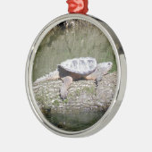 Snapschildpad Metalen Ornament (Links)