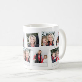 Snapshot Collage Grandparent Foto met kerstcadeau Koffiemok