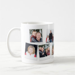 Snapshot Collage Grandparent Foto met kerstcadeau Koffiemok