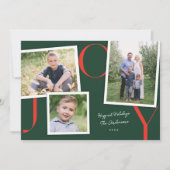  Snapshot Modern JOY Holiday 3-fotokaart Feestdagenkaart (Voorkant)