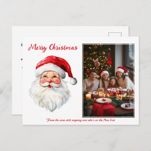 Snapshot van de Kerstman Feestdagenkaart (Voorkant / Achterkant)