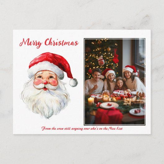 Snapshot van de Kerstman Feestdagenkaart (Voorkant)