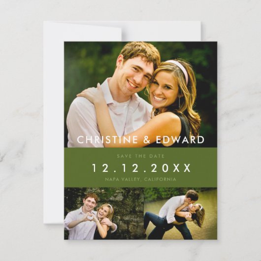 Snapshots Huwelijk Save the Date Kaart (Voorkant)