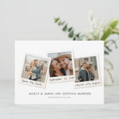 Snapshots Save the Date Kaart (Staand voorkant)