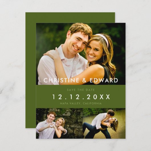 Snapshots Wedding Save the Date Card (Voorkant / Achterkant)