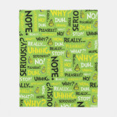 Snarcis| Snarky Phrase-patroon Fleece Deken (Voorkant)