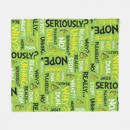Snarcis| Snarky Phrase-patroon Fleece Deken (Voorkant (Horizontaal))