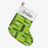 Snarcis| Snarky Phrase-patroon Grote Kerstsok (Voorkant (Hangend))