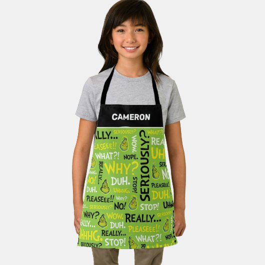 Snarcis| Snarky Phrase-patroon Schort (Insitu)