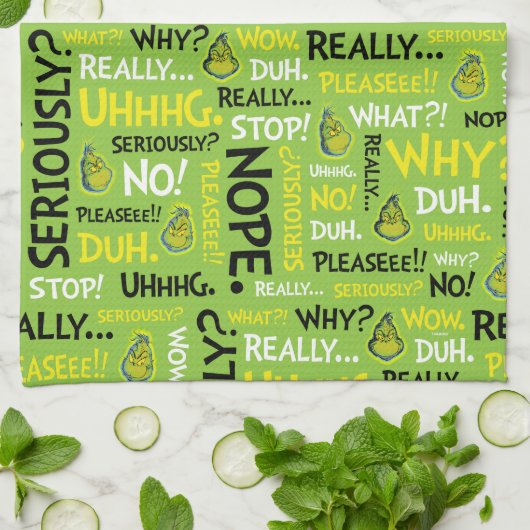 Snarcis| Snarky Phrase-patroon Theedoek (Gevouwen)