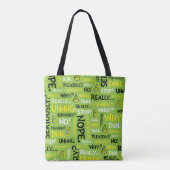 Snarcis| Snarky Phrase-patroon Tote Bag (Achterkant)