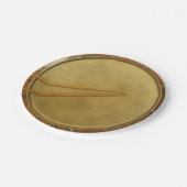 Snare drum met teken papieren bordje (Gekanteld)