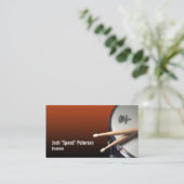 Snare Drum Red Drummer Musician Visitekaartje (Staand voorkant)