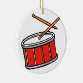 Snare Drum Red Keramisch Ornament (Rechts)