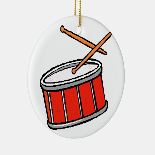 Snare Drum Red Keramisch Ornament (Rechts)