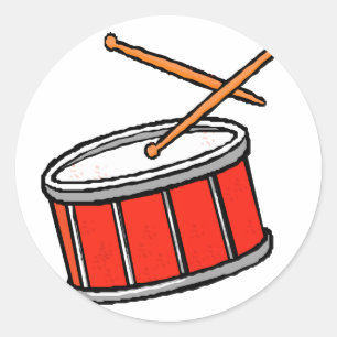 Snare Drum Red Ronde Sticker