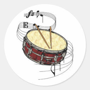 Snare Drum Ronde Sticker