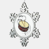 Snare Drum Tin Sneeuwvlok Ornament (Rechts)