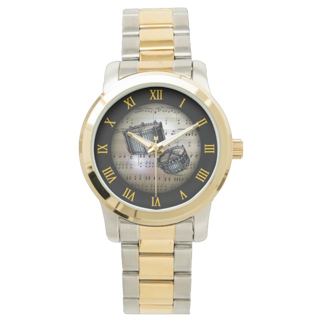 Snare Drums ~ Achtergrond "The Musical Planet" * ~ Horloge (Voorkant)