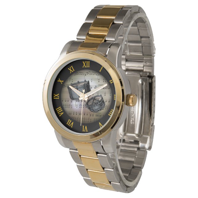 Snare Drums ~ Achtergrond "The Musical Planet" * ~ Horloge (Gekanteld)