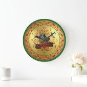 Snare Drums ~ Musical Scroll ~ "Merry Christmas" Grote Klok (Huis)